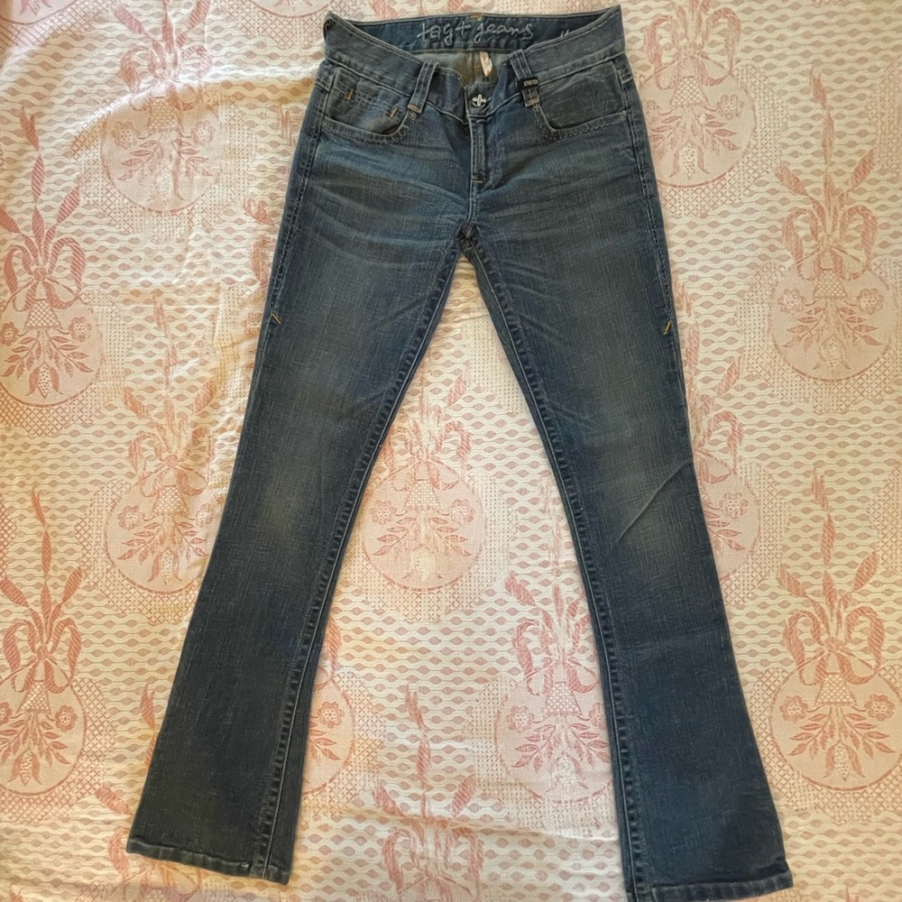 Totally retro, Tag-Jeans, Low Rise, Skinny, Flare size 28.
